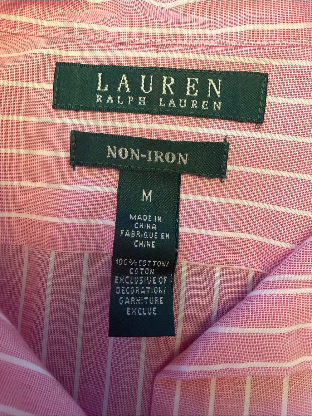 Ralph Lauren Classic Pink Button-Down Wrinkle Free Shirt - Women's, Size M. - Picture 4 of 8
